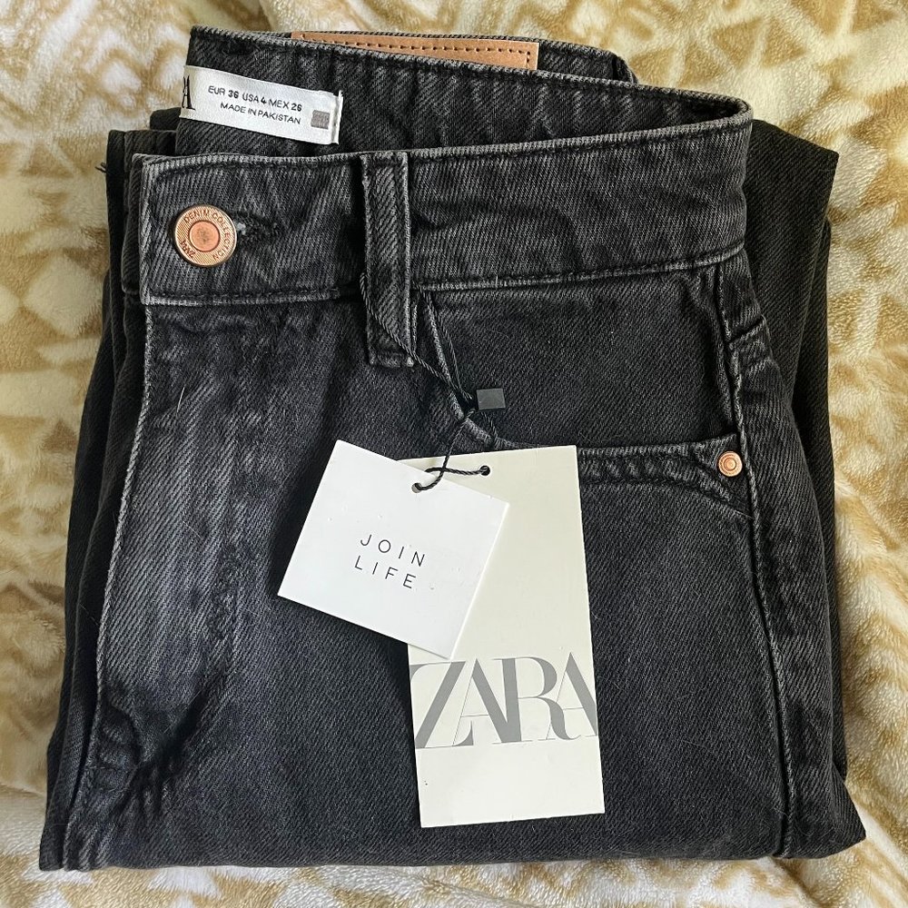 Zara - black mom jeans